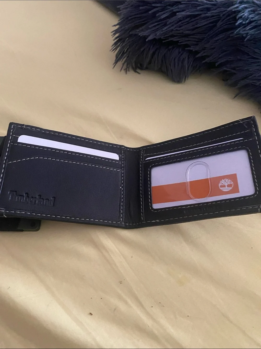 Timberland Black Leather Wallet with Olive HYPEC Card Holder